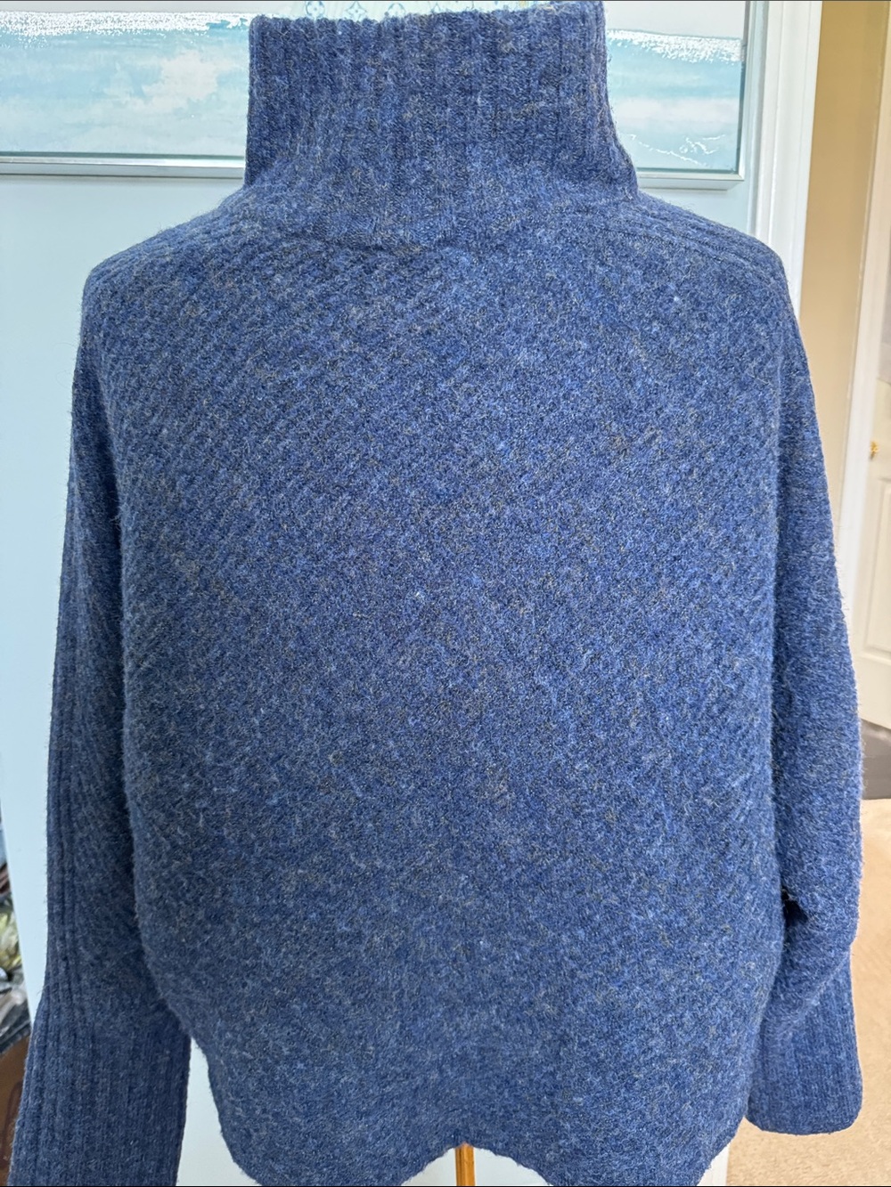 Max Studio Women's Blue Turtleneck Sweater